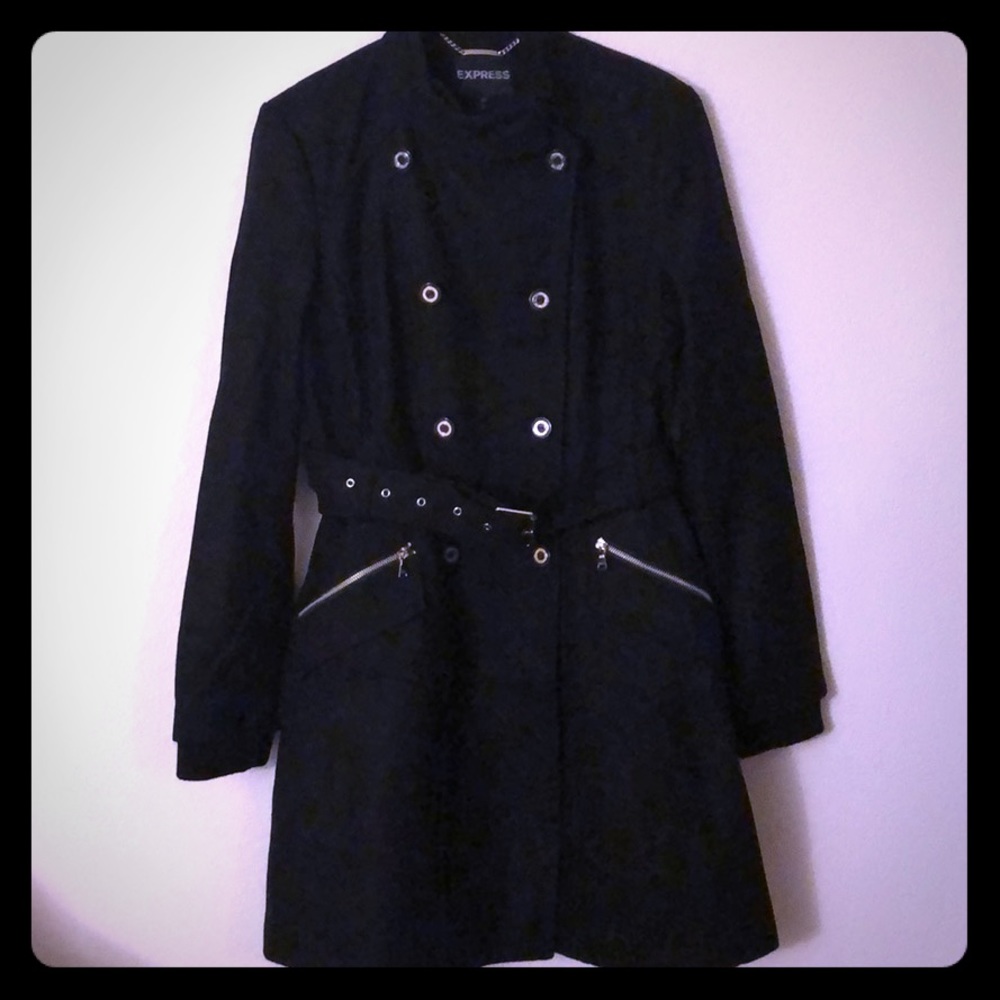 NWT Express Military Style Pea Coat sz L